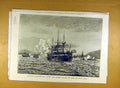 Original Old Antique Print Naval Manoeuvres Hms Superb Cruisers Belfast Lough