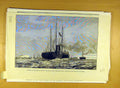 Old Antique Print 1884 Funeral Duke Albany Royal Yacht Osborne Cherbourg 19th