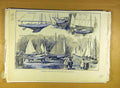 Original Old Antique Print 1893 Yachting Exhibition Westminster Aquarium Yacht