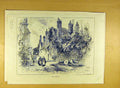 Original Old Antique Print 1887 -Cobham Sketch View 19th Century