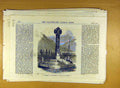 Original Old Antique Print 1871 Monument Marquis Argyll Inverary Scotland 19th