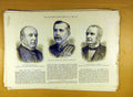 Original Old Antique Print 1886 Portrait Moore Medical Huyshe Military Knight