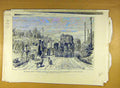 Original Old Antique Print 1886 Russian Agents Kaulbars Peasant Plevna Sketch