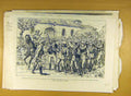 Original Old Antique Print 1886 Military Revolt Bulgaria Siersstroumski Radomir