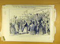 Original Old Antique Print 1888 Derby Turf St Helen'S Wigan Railway Victorian