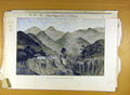Original Old Antique Print 1890 Lushai Expedition Village Larkia 19th