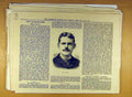 Original Old Antique Print 1884 Portrait Alport Vaudeville Theatre Manager 19th