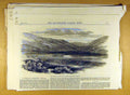 Original Old Antique Print 1870 Oghee Outpost Fort Huzara Frontier Punjaub 19th