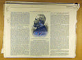 Original Old Antique Print 1888 Portrit King Oscar Sweden Norway 19th
