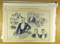 Original Old Antique Print 1886 Banquet Innes Sketches Portrait 19th