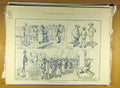 Original Old Antique Print 1884 Volunteers Bechuanaland Sketches Pembroke Castle