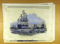 Original Old Antique Print 1845 Albion Royal Visit Spithead Queen Naval 19th