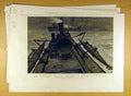 Original Old Antique Print Bantry Bay Service Squadron Ireland Conquest Sultan