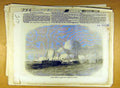 Original Old Antique Print 1856 Gun-Boats Southsea Castle Weedon Sketch Naval