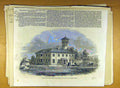 Original Old Antique Print 1853 Dargan Royal Queen Mount Annville Dublin Ireland