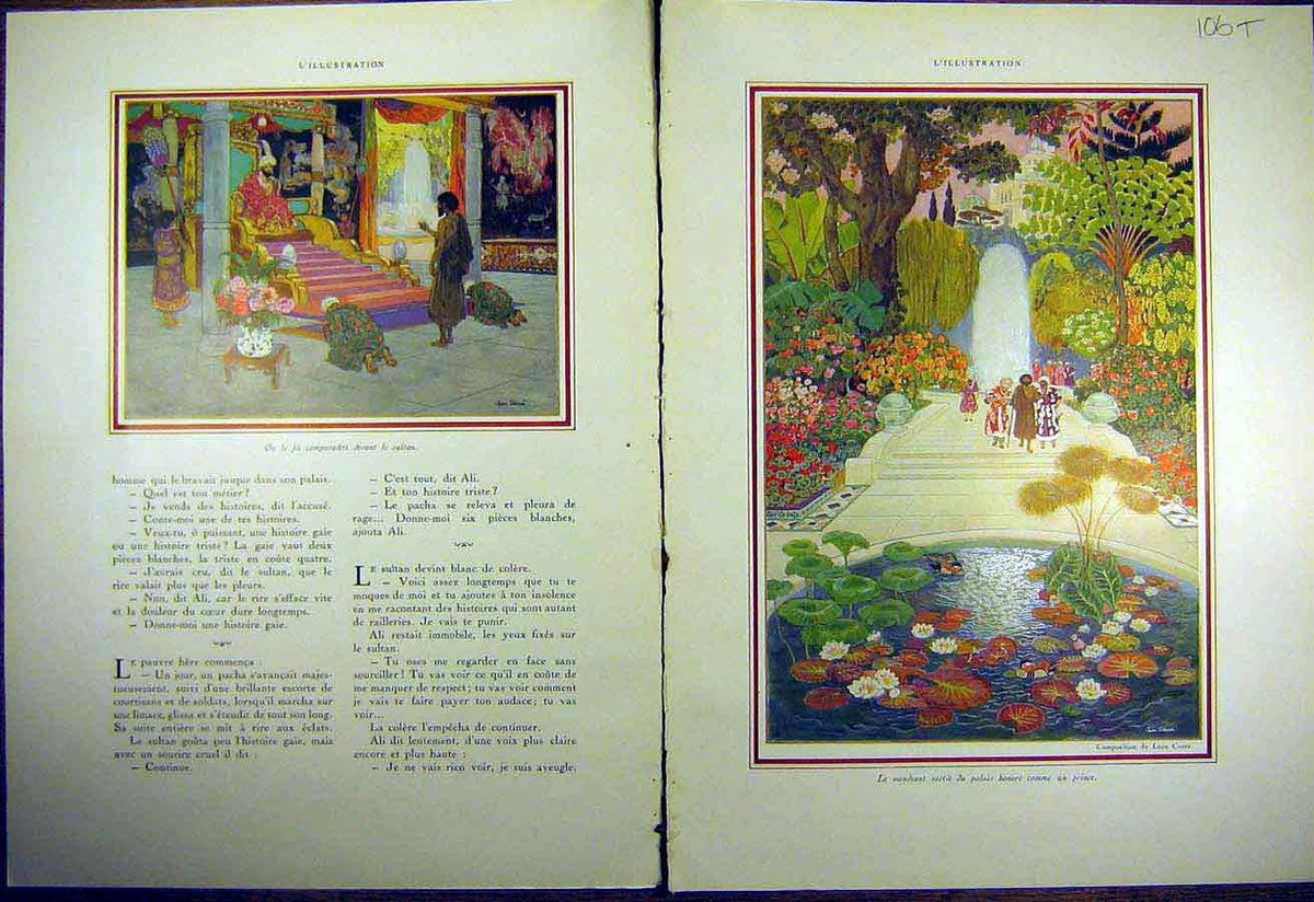 Original Old Antique Print Man Debut Sultan Ali Kalen French L'Homme Debout