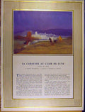 Original Old Antique Print Moon Caravan Lune Noel Christmas Scevola French