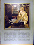 Original Old Antique Print Tintoret Suzanne Canal Crespi Venis Guardi French