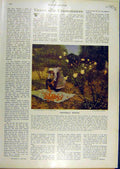 Old Antique Print 1916 Provencal Winter Thangue Thomas Carlyle Portrait 20th