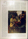 Original Old Vintage Print 1917 Service Sacrifice Religious Lintott Oakdale