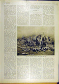 Original Old Vintage Print 1936 New-York America Photo Arial Woolworth Building