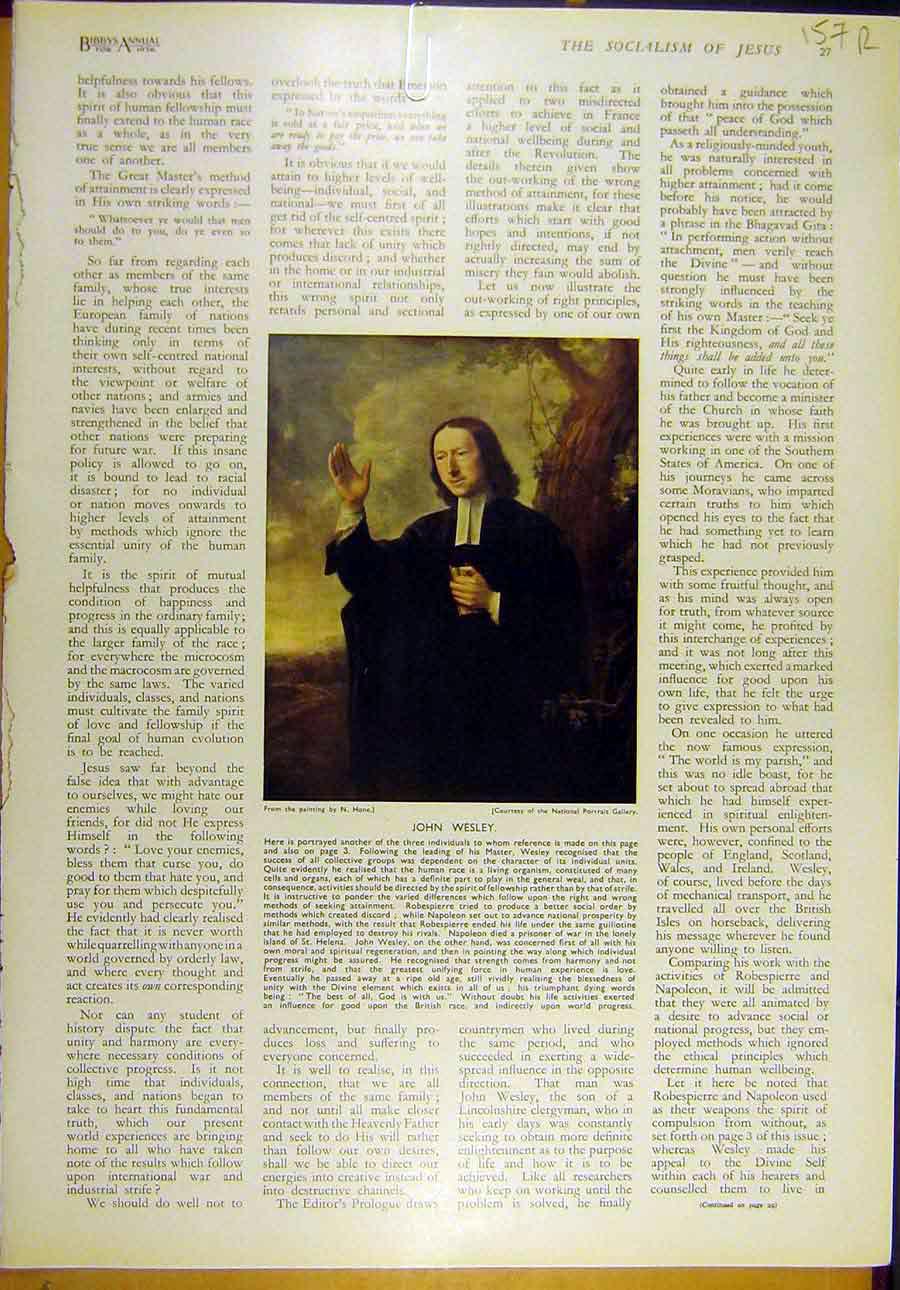 Original Old Vintage Print 1936 Hone John-Wesley Millais Sir-Isumbras Art 20th