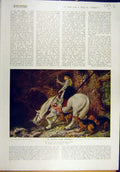 Old Vintage Print 1918 Riviere Manus-Taus-Domine Hounds Stott Bird-Cage 20th