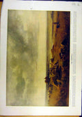 Original Old Vintage Print 1922 De-Wint Cornfield Landscape Blake Allegory 20th