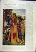 Original Old Vintage Print 1920 Kewis Lilium Auratum Moore Sapphires Fine Art