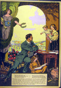 Original Old Vintage Print 1921 Family Man Quaker Castle Mediaeval Prince 20th