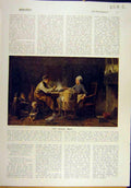 Original Old Vintage Print 1921 Frugal Meal Isreal Fine Art Spring Roundelay