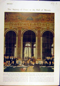 Original Old Vintage Print 1921 Peace Treaty Muller George Hall Mirrors Armour