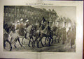 Original Old Antique Print 1901 Queen Funeral Buckingham Palace Coffin London
