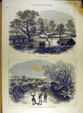Old Antique Print Dunquah Cape-Coast Coomassie Inquabim Prah-Su Cutlass