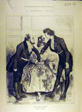 Original Old Antique Print 1880 Domestic Drama Scenes Barnard Sketch Theatre