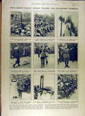 Original Old Vintage Print 1919 Victory March Procession People London 20th