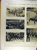 Original Old Vintage Print 1919 Victory March Navy Women'S Services Marine 20th