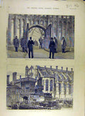 Old Antique Print 1879 Royal Wedding Connaught Chapel Procession Arthur 19th