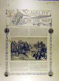 Original Old Antique Print Cavalry War Transvaal Africa Pretoria