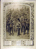 Original Old Antique Print 1911 Guards Empire Bearers King Coronation Ceremony
