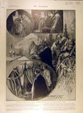 Original Old Antique Print Coronation Henry-Ii Ceremony Banquet Edward Martyr