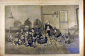 Original Old Antique Print 1884 Painting Une Creche Reumaux French Fine Art