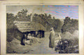 Original Old Antique Print 1884 Painting La Fin Du Jour Lazerges Salon Art 19th