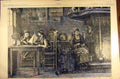Original Old Antique Print 1884 Painting Petits Construct Navires Burgers 19th
