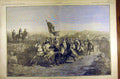 Original Old Antique Print 1884 Painting L'Escorte Du Caid Veyrassat French