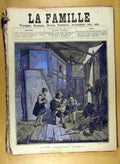 Original Old Antique Print 1884 Painting Le Pitre Duverger Children French 19th