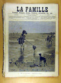 Original Old Antique Print 1884 Painting Oh Le Poltron Carpentier French Art
