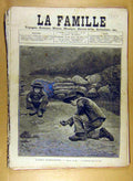 Original Old Antique Print 1884 Painting L'Ecole Buissonniere Delenbaugh 19th