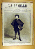 Original Old Antique Print 1884 Painting Retour De L'Ecole Bertier Salon Art