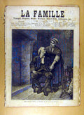 Original Old Antique Print 1884 Painting Les Noces D'Or Gardner French Victorian